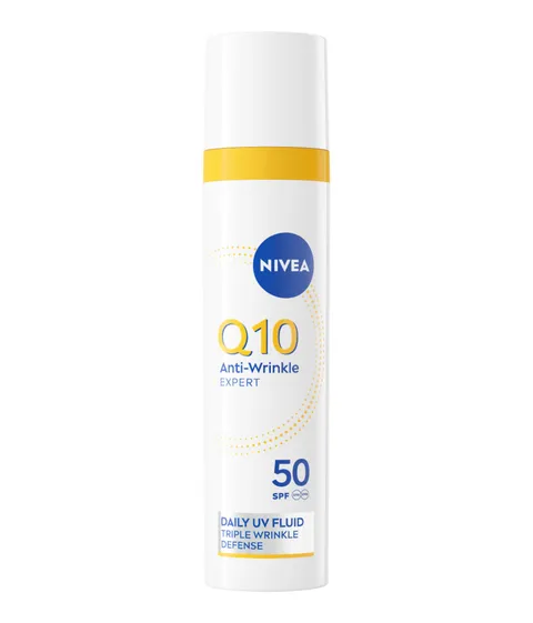 Nivea Q10 Anti-Rughe Expert Fluido UV Quotidiano SPF 50 40 ml, Crema viso antirughe a