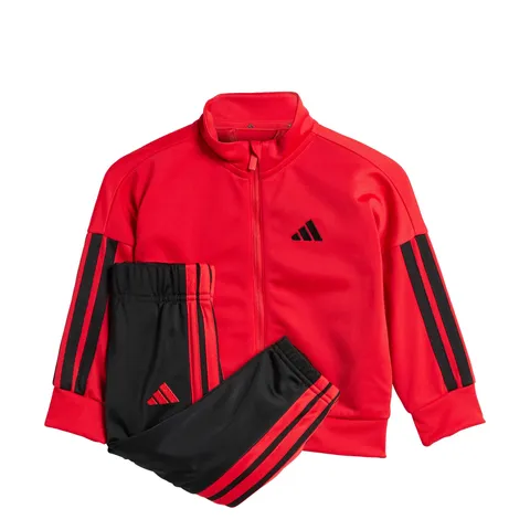 adidas Unisex - Bimbi 0-24 Essentials Climacool Track Suit, Pure Ruby/Black, 9-12 Months