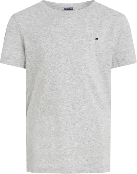 Tommy Hilfiger Bambino T-Shirt Maniche Corte Scollo Rotondo, Grigio (Grey Heather), 18 Mesi