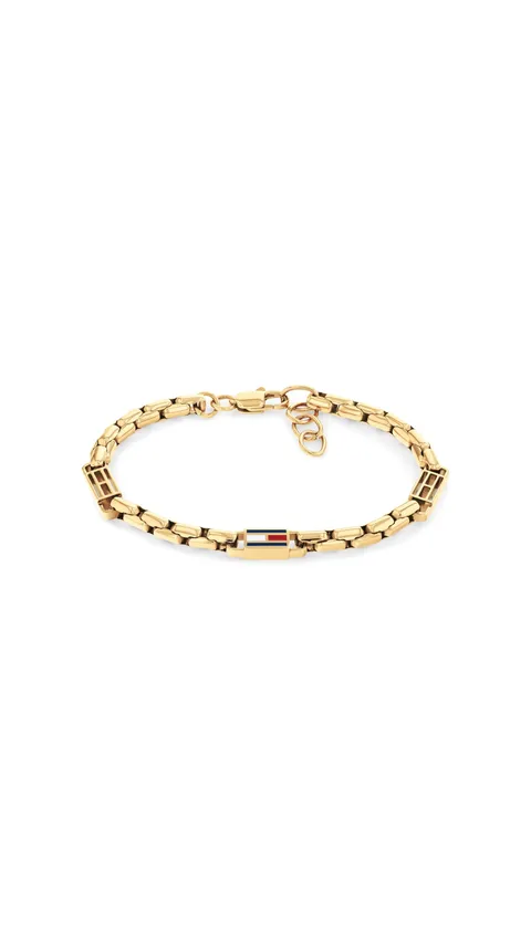 Tommy Hilfiger Jewelry Braccialetto a Catena da Uomo in Acciaio Inossidabile con