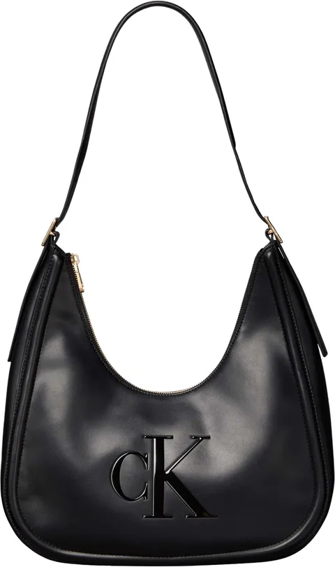 Calvin Klein Borsa da donna Bold Ck Crescent LV04F3427G, NERO, Taglia unica