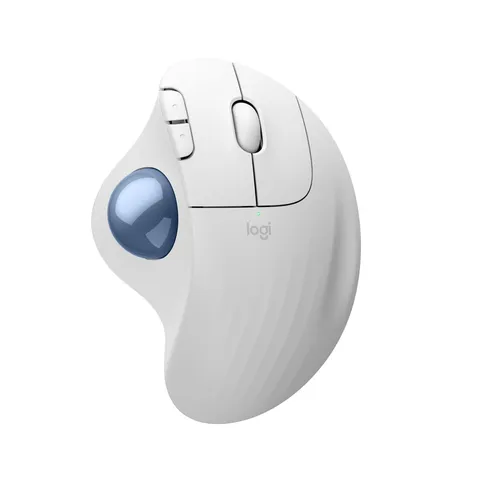Logitech ERGO M575S Mouse Trackball Wireless Bianco