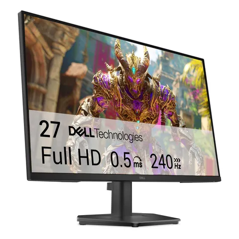Dell 27 Monitor Gaming - SE2726HG, Full HD (1920x1080), 240Hz, Fast IPS, 0.5ms, AMD FreeSync Premium, 99% sRGB, HDR10, VESA (100x100mm), DisplayPort, 2 HDMI, 3 Anni di Garanzia, Nero