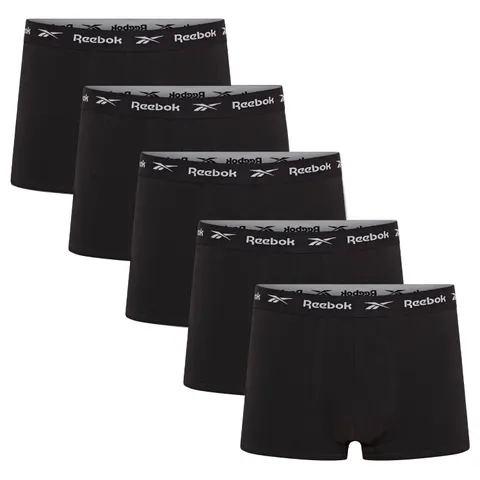 Reebok Boxer Boyes da Uomo | Confezione da 5 Boxer Sportivi da Uomo, Intimo Traspirante ed Elasticizzato in Misto Cotone | Boxer in Confezione Multipla