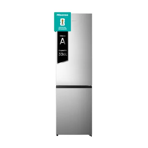 Hisense RB440N4ACA Frigorifero Combinato Total No Frost, Inox, 200x60 cm, Risparmio