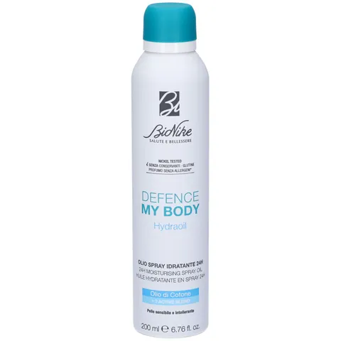 BioNike - Defence My Body, HydraOil Olio Spray Idratante 24h, Azione Emolliente, Texture