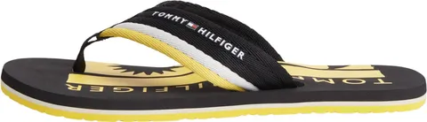 Tommy Hilfiger Patch Print Hifiger Beach Sandal Fm0fm05903, Infradito Uomo, Black (Black), 40 EU