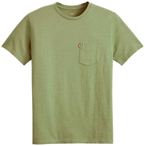 Levi's Maglietta da Uomo a Maniche Corte Classic Pocket Tee, Moss Olive 0908736 - Slub, XL