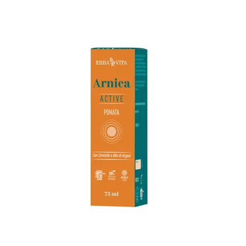 ERBA VITA Arnica Active pomata prodotto cosmetico formulato con il 45% di estratti di