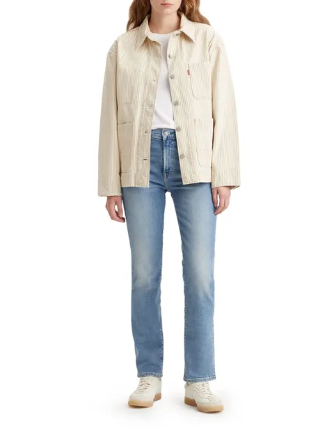 Levi's 724 High Rise Straight, Jeans Donna, Blu (Blue Wave Light), 28W / 28L