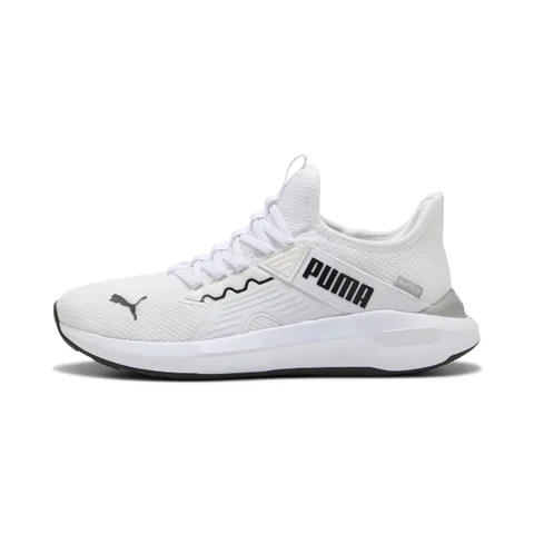 PUMA Scarpe da Corsa Softride Enzo 5 Slip Tech Unisex, Bianco, Nero-Grigio Eco, 3,5 UK