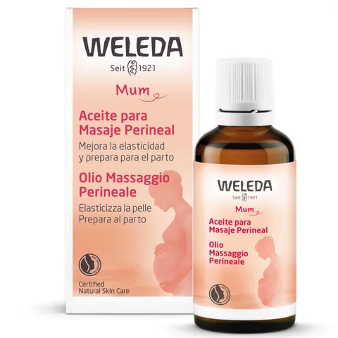 Weleda olio massaggio perineale, prodotto cosmetico per massaggi perineo pre e post