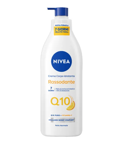 Nivea Q10 Crema Corpo Idratante Rassodante 400 ml, Crema rassodante corpo con Coenzima