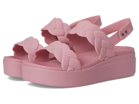 Crocs Brooklyn Woven Upper LW, Sandali Donna, Rosette, 42/43 EU