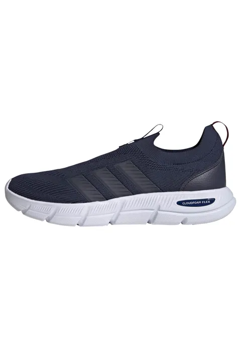 adidas Uomo Cloudfoam Flex Slip On Shoes, Dark Blue/Shadow Navy/Shadow Red, 41 1/3 EU