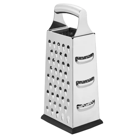 Amazon Basics Grattugia per formaggio rettangolare per carichi pesanti in acciaio