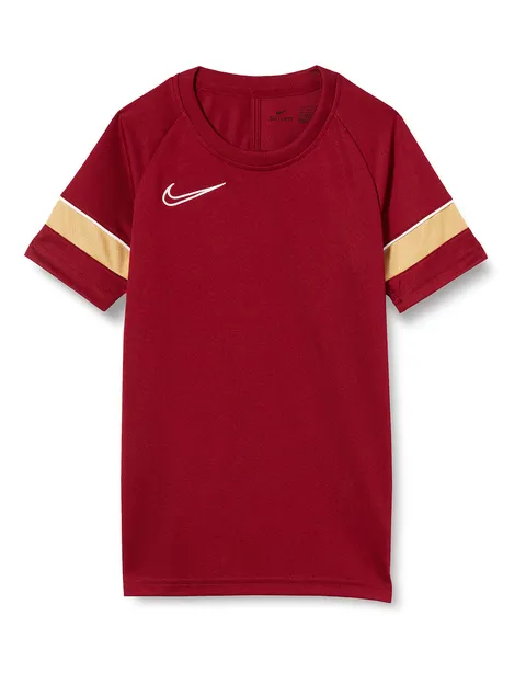 Nike Dri-FIT Academy 21 CW6103 Maglia Manica Corta, Bambino, Team Rosso/Bianco/Maglia