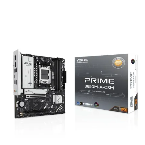 ASUS Prime B850M-A-CSM, Scheda Madre AMD mATX, Slot DDR5, PCIe 5.0 Ready, 3 Slot M.2