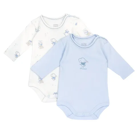 Chicco Body a Manica Lunga Bimbo 0-24 de Manga Larga Fabricado en Algodón Suave con Abertura en el Hombro y Botones FW25 253