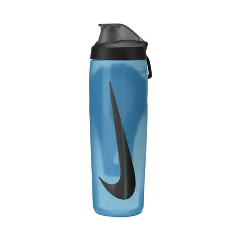 Nike Refuel Locking Lid Bottiglia per Bere Baltic Blue/Black/Black Iridescent 709 ml
