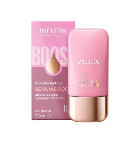 Weleda Siero Glow Booster Drops, dona un incarnato radioso e uniforme. Riduce le macchie