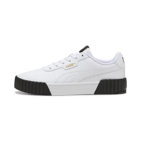 Puma Carina 3.0 - Scarpe da Ginnastica Femmina, Puma White-Puma Gold-Puma Black