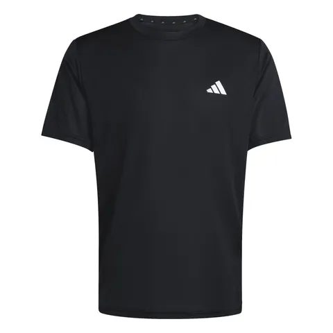 adidas Uomo Workout Essentials Base 3-Stripes Shirt, Black/White, XL