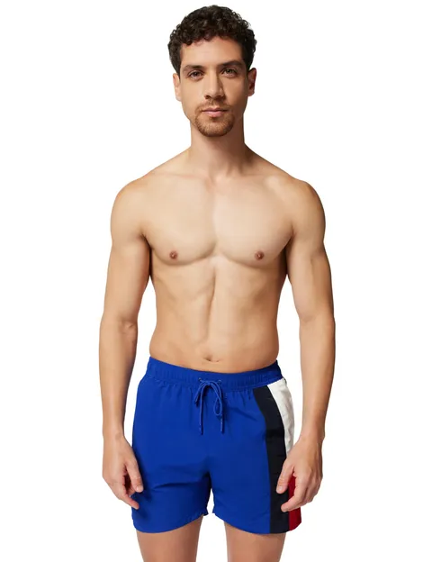 Tommy Hilfiger Uomo Pantaloncino da Bagno Medium Drawstring con Coulisse, Blu (Wedge