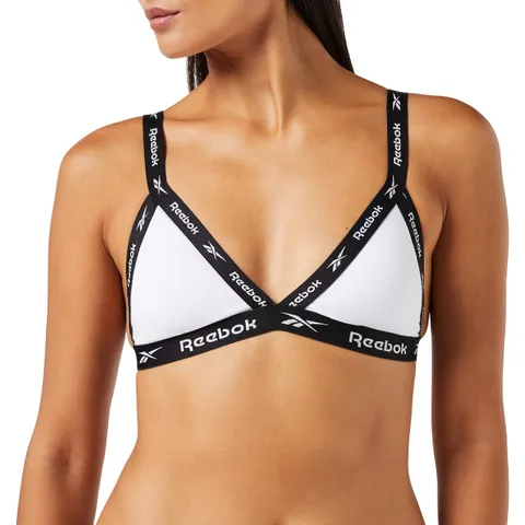 Reebok Donna, Reggiseno, Bianco, Medio