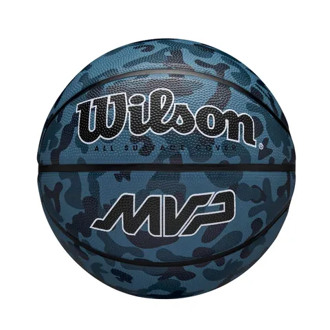 Wilson Pallone da Basket MVP Camo, in Gomma Resistente per Tutte Le Superfici, Presa e