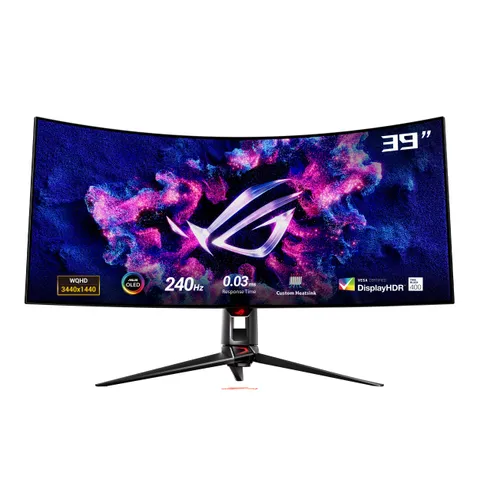 ASUS ROG Swift OLED PG39WCDM Monitor Gaming OLED Curvo da 39” pollici (3440x1440), 240 Hz
