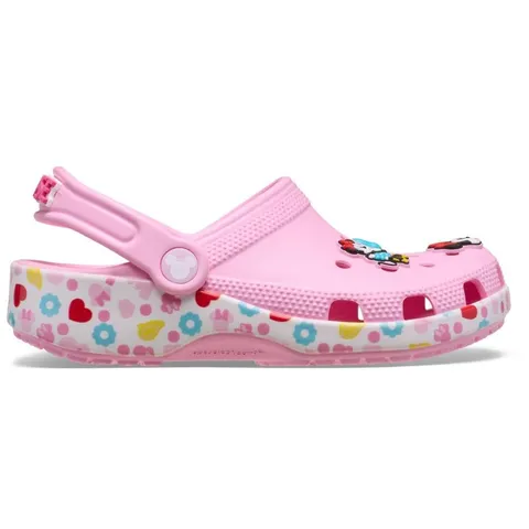 Crocs Mickey Friends Minnie Classic Clog K, Zoccoli Unisex - Bambini e Ragazzi
