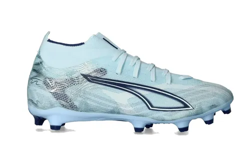 PUMA Scarpa da Calcio Unisex Ultra 6 Match+ FG/AG, Gioiello Icy Blu-Bianco-Blu, 40, Icy