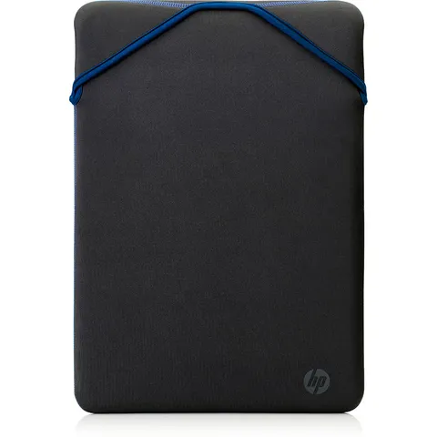 HP Custodia Protettiva Reversibile per Laptop Portatili fino a 14 Pollici, Profilo Sottile e Senza Cerniera, Tessuto in Neoprene Disinfettabile e Lavabile in Lavatrice, Colore Nero/Blu