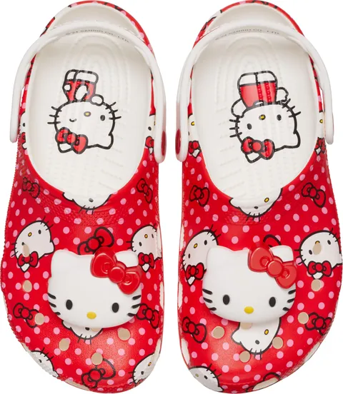 Crocs Hello Kitty Red Classic Clog T, Zoccoli Unisex - Bambini e Ragazzi, Multicolore