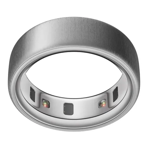Oura Ring 4 - Brushed Silver - Misura 4 - Smart Ring | Provalo con il kit di misurazione Oura Ring 4 | Indossabile per monitorare il sonno - Frequenza cardiaca - Fitness - Batteria fino a 8 giorni