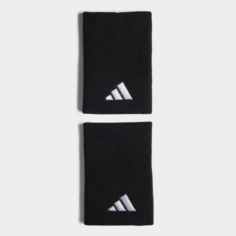 adidas Unisex - Adulto Tennis Wristband Large Sweatband, Black/Black/White, M