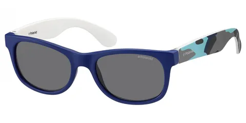 Polaroid P0300 Y2, Occhiali da Sole Unisex - Bambini, Blu (T6D/Y2 Blue Camublu), 43