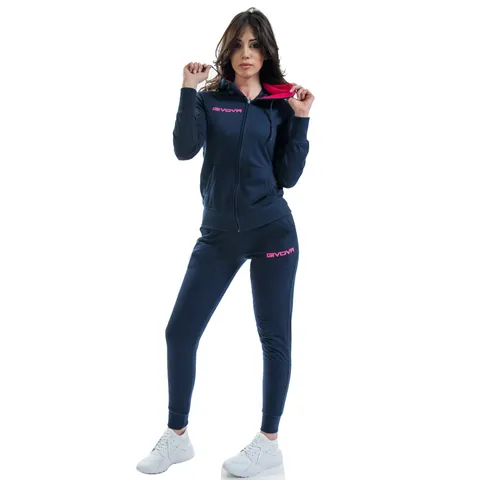 Givova TUTA KING Donna Cotone Terry BLU/Fuxia Tg. 2XL