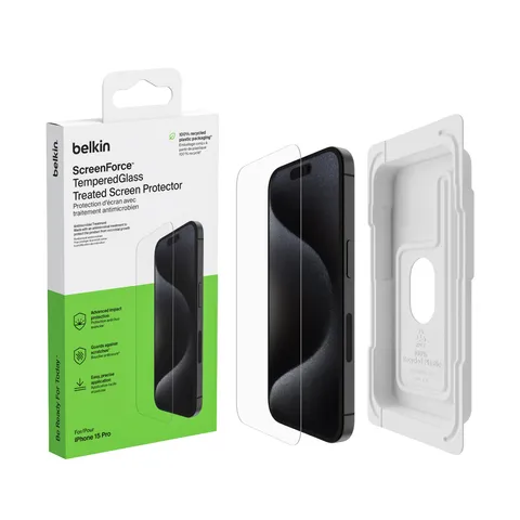 Belkin ScreenForce TemperedGlass Proteggi schermo antimicrobico, pellicola protettiva