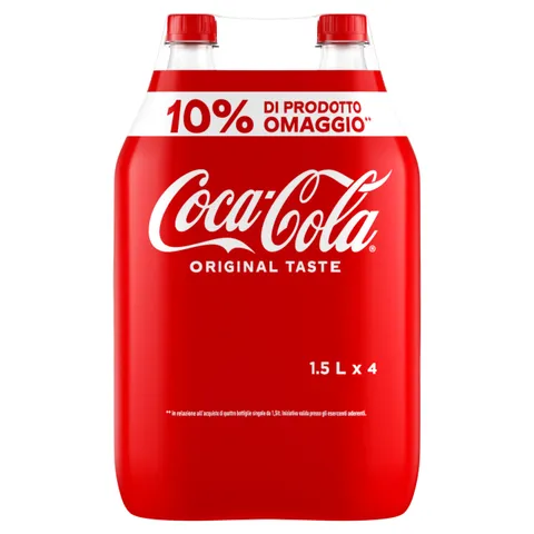 Coca-Cola Original - 4 Bottiglie da 1,5 L
