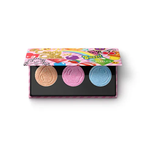 KIKO Milano Candy Crush™ Ultra Shimmer Eyeshadow Trio, Palette Con 3 Ombretti Dal Finish