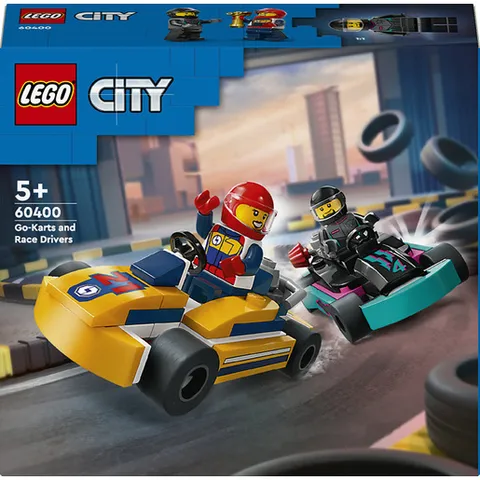 LEGO City Go-Kart e Piloti, Modellini da Costruire di Mini Go Kart da Corsa con 2