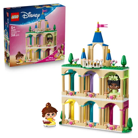 LEGO | Disney Princess Mini-Belle e Mini-Tiana con Castello Giocattolo - con 2 Mini