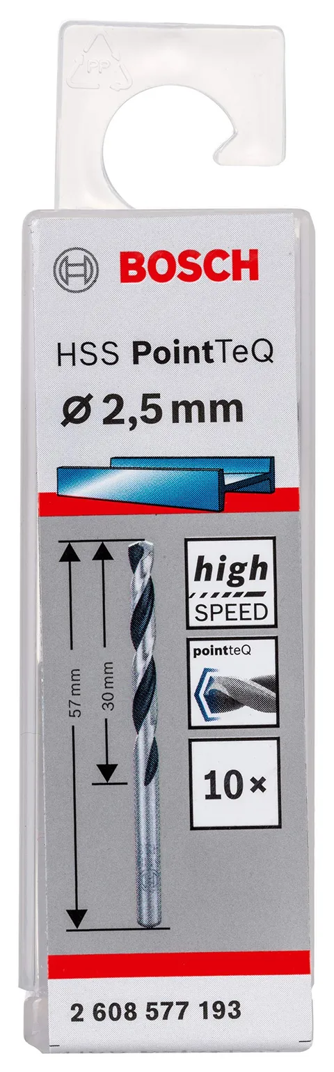 Bosch HSS PointTeQ Punte Ø 2,5 mm Set 10