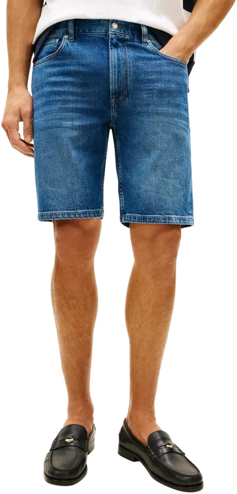 Tommy Hilfiger Uomo Pantaloncini in Jeans Denton Cobalt Blue in Cotone Elasticizzato, Blu