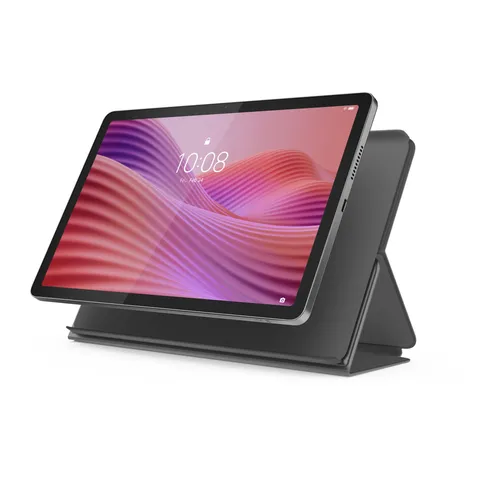 Lenovo Folio Case, custodia protettiva per tablet con finitura moderna, design Brimless, supporto integrato per visione Hands-Free, protezione completa - Grigio