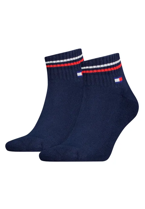 Tommy Hilfiger Quarter, Calzini Unisex - Adulto, Navy, 43-46