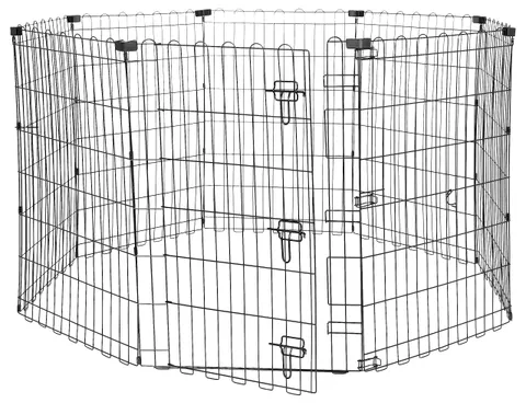 Amazon Basics Foldable Octagonal Metal Exercise Dog Playpen - Indoor/Outdoor, Single
