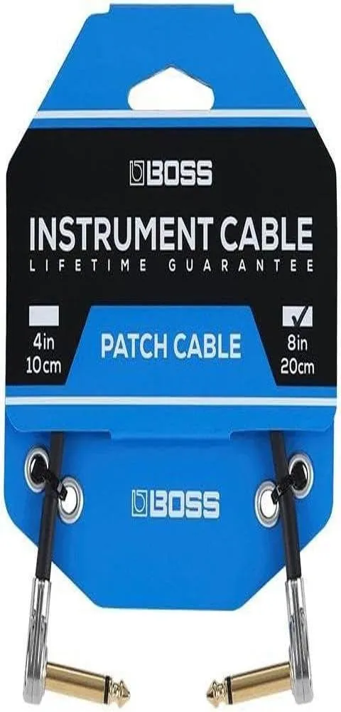BOSS BPC-8 - lunghezza 20 cm/8 in. - Patch cable salva-spazio per pedali con spine